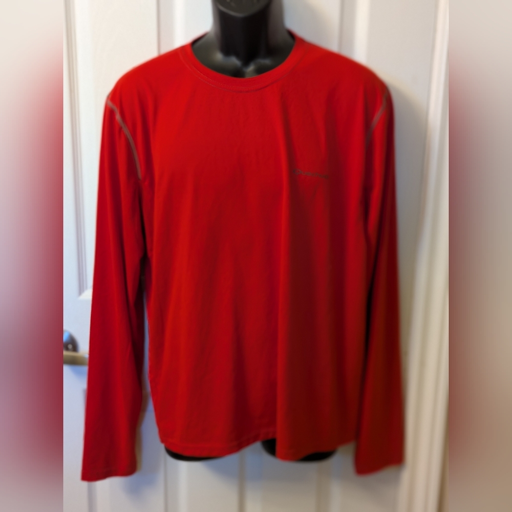 Quechua Vibrant Red Long Sleeve Tee
